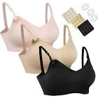 HOFISH 3-Pack Full Bust Seamless Nursing Maternity Bras