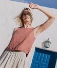 Cropped Linen Top