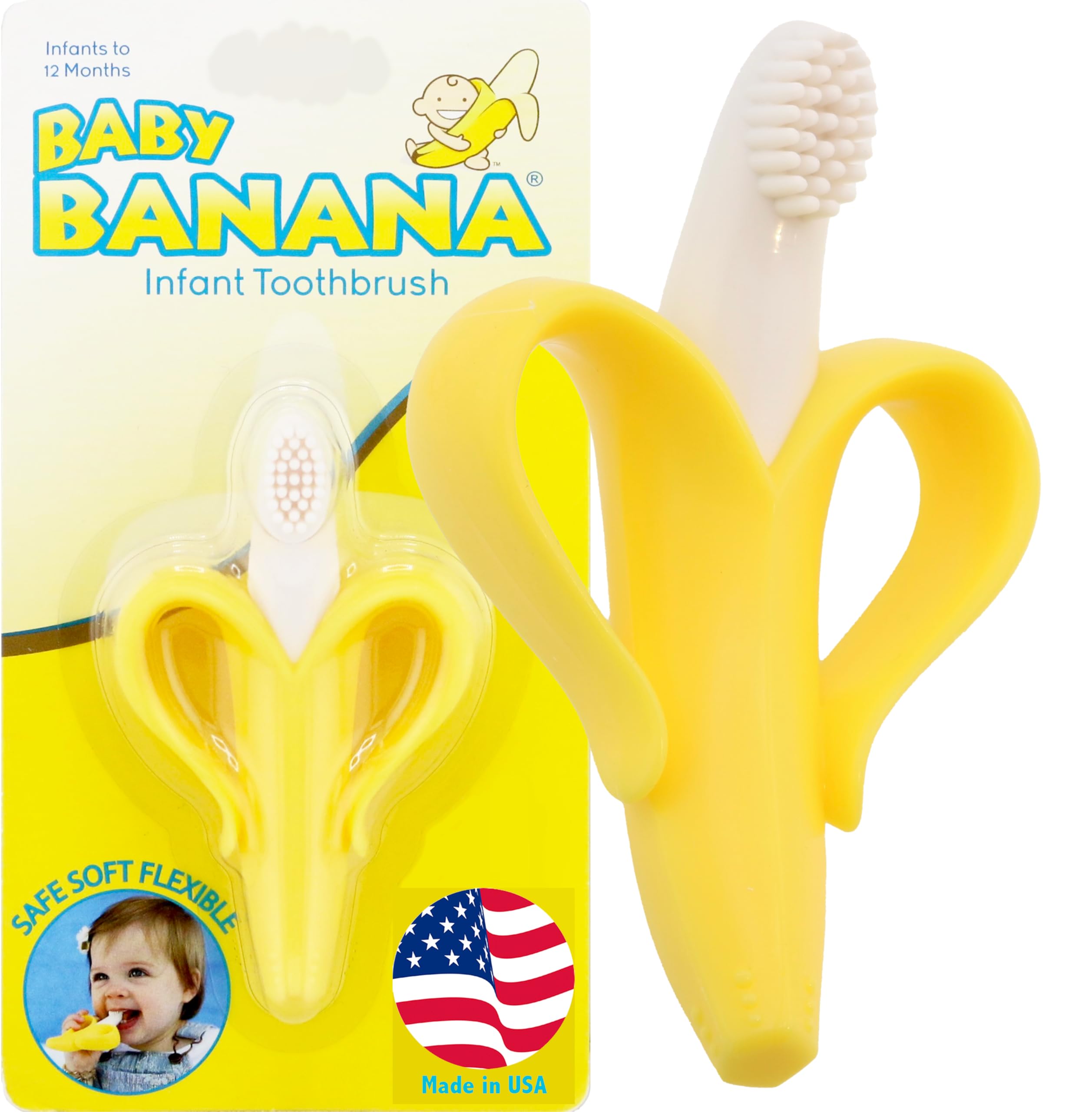 Baby Banana Infant Training Toothbrush and Teether