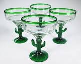 Global Amici Recycled Glass Cactus Margarita Glasses