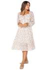 Women's and Women's Plus Long Sleeve Midi Dress by Celebrity Pink