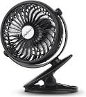 SkyGenius Battery Operated Clip-On Mini Desk Fan