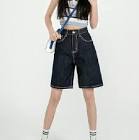 High-Waisted Denim Shorts