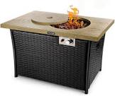 TACKLIFE Propane Fire Pit Table with Lid