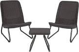 Keter Rio 3 Piece Resin Wicker Furniture Set