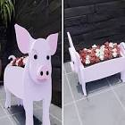 Plastic Pig-Shaped Planter