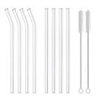 HIWARE Glass Reusable Drinking Straws