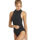 Sporty Zip-Front Swimsuit