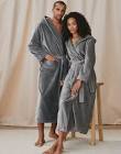 The White Company Unisex Hooded Velour Robe