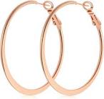 Rose Gold Plated Hoop Earrings