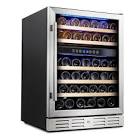 Kalamera 24-Inch 46-Bottle Dual Zone Wine Cooler