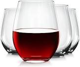 Vivocci Unbreakable Recycled Glass Stemless Wine Glasses