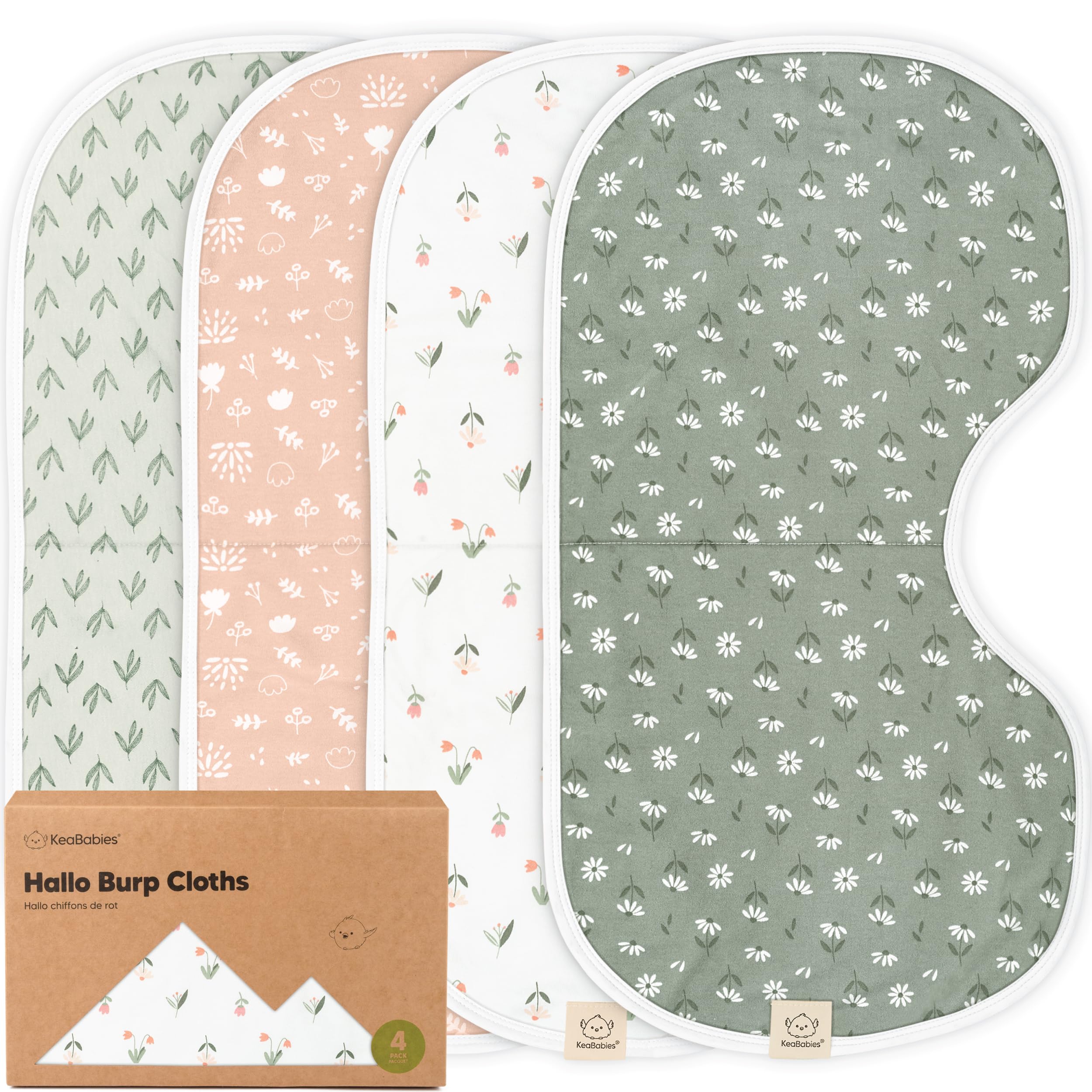 KeaBabies Organic Baby Burp Cloths