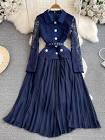 Pleated Chiffon Dress