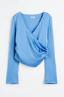 Satin Wrap Top