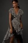 By Anthropologie V-Neck Ruffle Lace Slip Dress